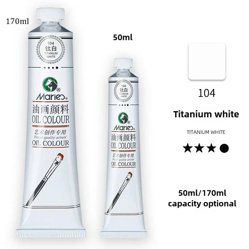 Marie's Oil Paint 170ML Oil Painting Art Creation Pigment Large Oil Paint Paint Single Commonly Used 24 Colors