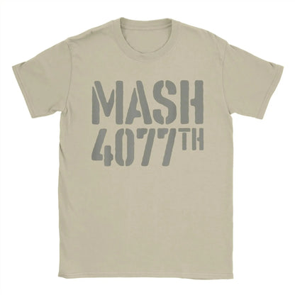 Oversized T Shirt Summer Men MASH 4077 Hipster T-Shirts  Pure Cotton Tee Shirt for Mens Awesome Printed Short Sleeve Top Tees