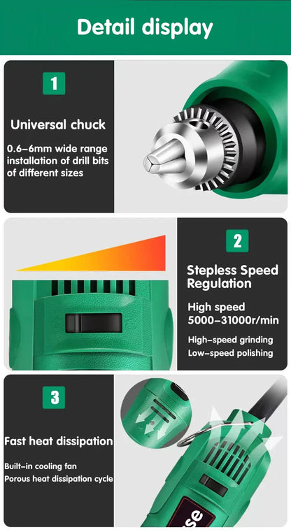 Dremel 260W Power Engraver Electric Mini Drill Tool Variable Speed Engraving Pen Grinding Machine Accessories