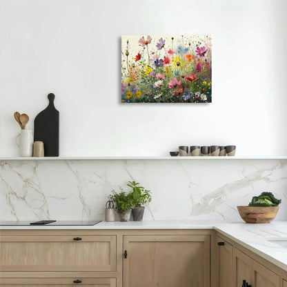 Vibrant Floral Canvas Wall Art - 11.8x15.7in Framed Decor for Home & Office, Perfect Gift for Any Room