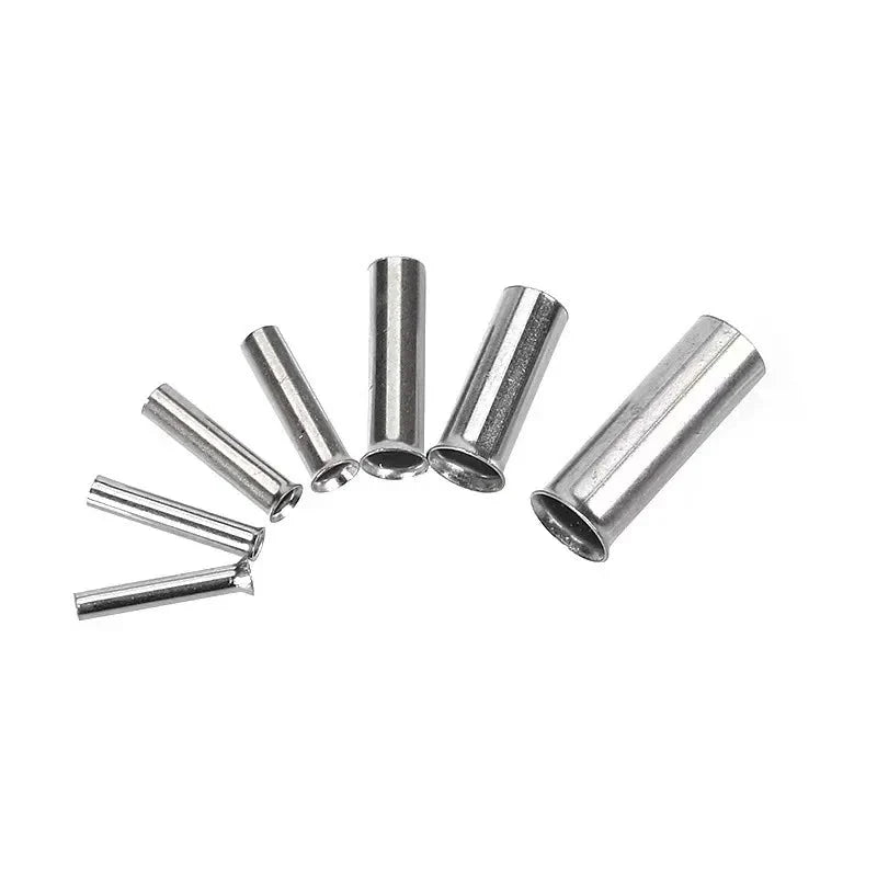 600/700pcs Bare Terminal Tubular Wire End Ferrules Mix Size Uninsulated Cable Sleeves Simple for Wire Connection Pin Crimp
