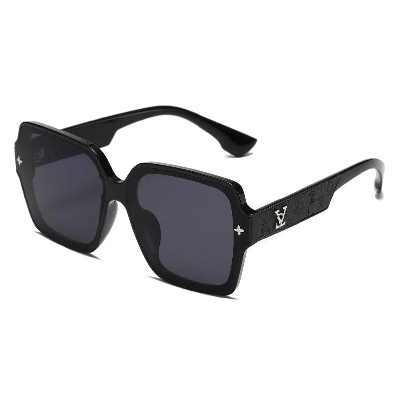 Fashion Square Frame Sunglasses for Women Luxury UV Protection Large Frame All-Match DS-8052-1