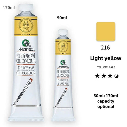 Marie's Oil Paint 170ML Oil Painting Art Creation Pigment Large Oil Paint Paint Single Commonly Used 24 Colors
