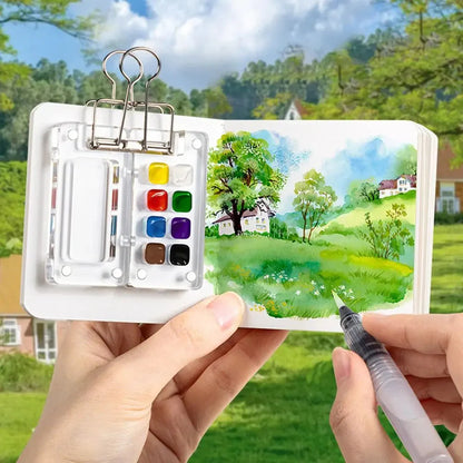 Art Supplies Acrylic Watercolor Paint Palette 8/15 Grid Mini Paint Pigment Box Portable Waterproof Empty Paint Box Student