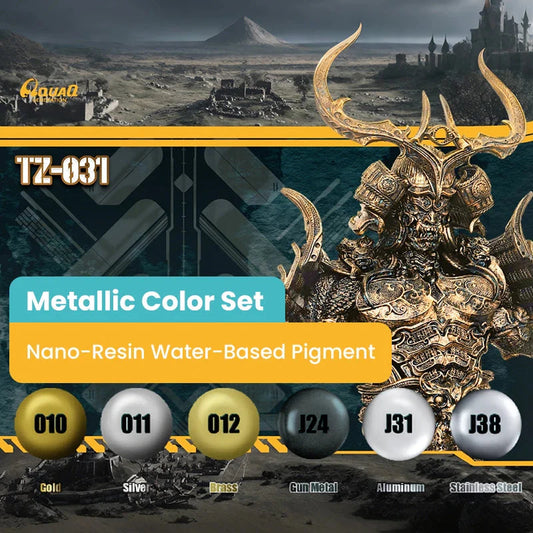 6 Bottle/Set Water-based Paint Metallic Color Transparent Color For Coloring Spraying Pigment DIY Model Coloring Supplies
