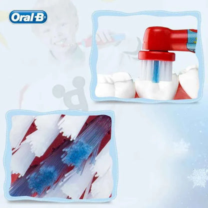 Oral B Children Electric Toothbrush Heads Frozen Utral Soft Tooth Brush Heads Round Brush Heads 2/3/4 hedas for 3-12 years old