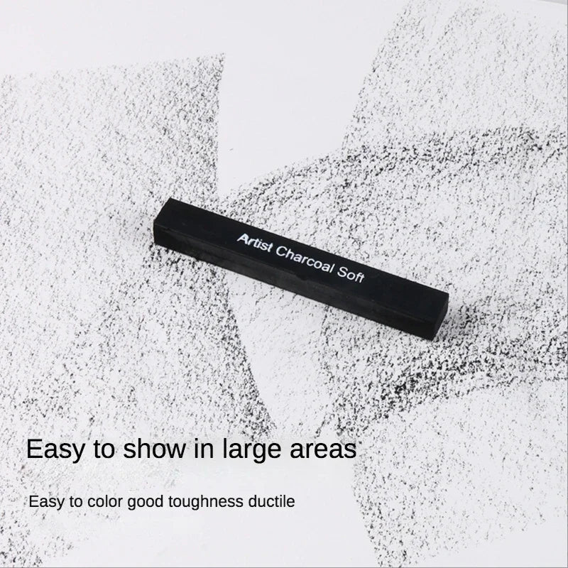 6pcs Set Square Sketch Carbon Stick Compressed Carbon Bar Drawing Carbon Pen Artist Drawing Carbon Bar Carbon Bar Art Supplies