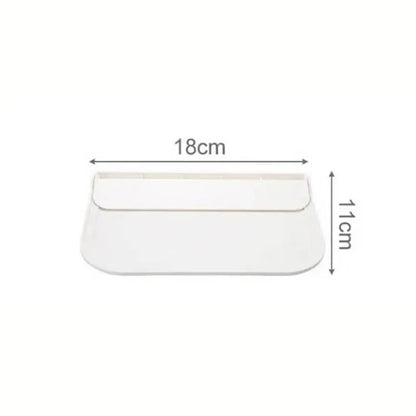 1pc Foldable Wall-mounted Shelf, For Bathroom, Toilet, Kitchen, Bedside, No Drilling Phone Storage, Wifi Router Storage