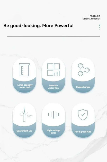 2025 Household High Pressure Oral Irrigator Portable Teeth Clean Water Dental Floss Manual High Pressure Water Toothpick 2024