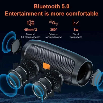 Speakers Wireless Stereo HD Sound Bluetooth 5.0 Portable IP65 Waterproof AUXLong Battery Dual PairingDurable TravelOutdoor
