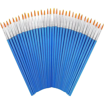 20-50 Painting Brushes Set Art Round Flat Hair Nylon Hair Paint Brush for Oil Acrylic Watercolor Kids/Artists/Beginners/Students