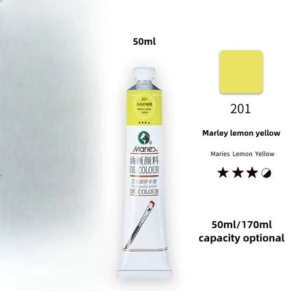Maries Oil Paint 50ML Oil Painting Art Creation Pigment Large Oil Paint Paint Single Commonly Used 24 Colors