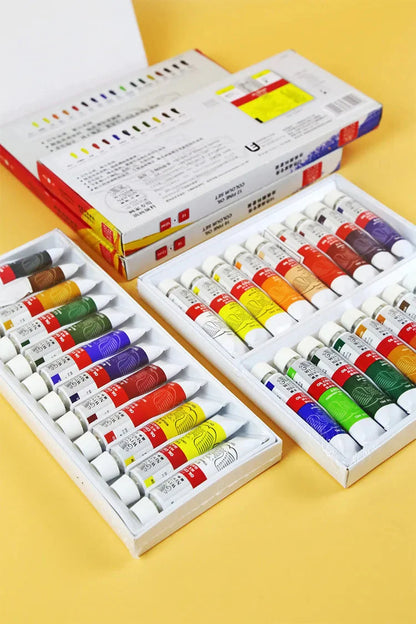 Professional 12/18/24 Colors 12 ML Tube Oil Paints Art For Artists Canvas Pigment Art Supplies Drawing Set