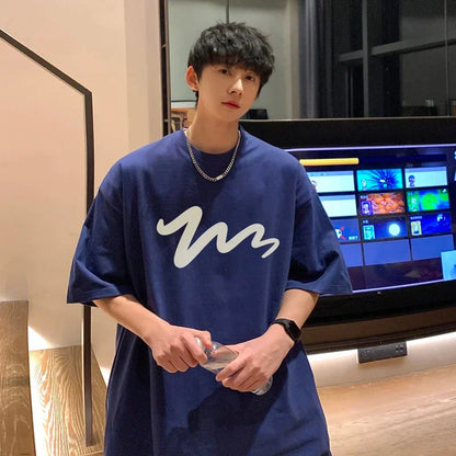 Men's T Shirt Oversized Mens White Cotton T-shirts Funny Print 5XL Casual Wear Summer Tee Shirts For Men Big Size Male Clothes
