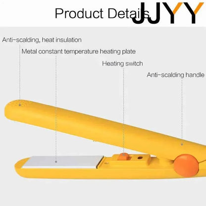Mini Hair Curling Iron Straightener Small Electric Dual Purpose Bangs Splint for Straight Curly Hair