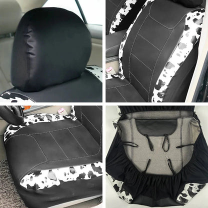 AUTO PLUS Universal Printing Faux Leather Car Seat Covers Fit For Most Car SUV Truck Van Car Accessories Interior