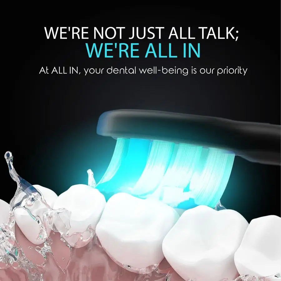 Sonic Rechargeable LED Whitening Toothbrush Blue amp RED LED Light Technology 4 Advanced Deep Cleaning Modes with a Timer Adult