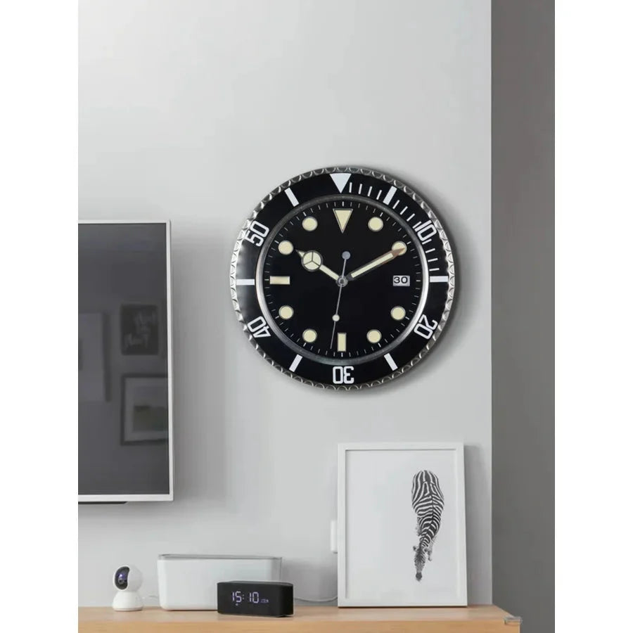 Metal Creative Art Design Digital Luminescent Clock 13"