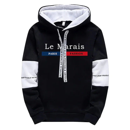 Paris Fashion Hoodies for Men High Quality Hooded Long Sleeve Sweatshirts All Season Daily Casual Sports Pullover Men's Clothes
