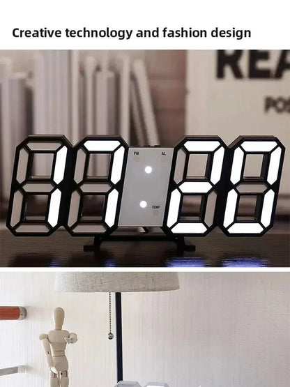 Multifunctional USB Ported LED 3D Digit Style Digital Clock