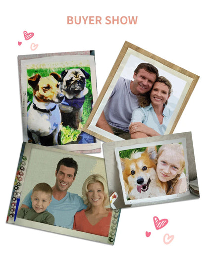 24/36 Color Personalised Paint By Numbers Photo Custom DIY Oil Painting By Number Picture Canvas Portrait Family Children Photo