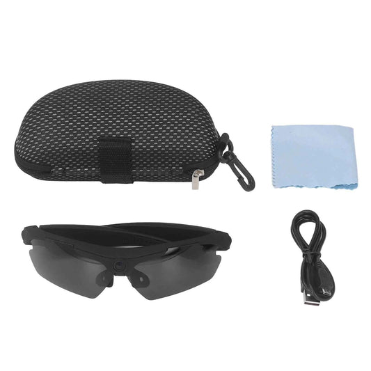 Camera Glasses Video Sunglasses 1080P Full HD Video Recording Shooting Camera Glasses for Cycling Driving Hiking Fishing Hunting