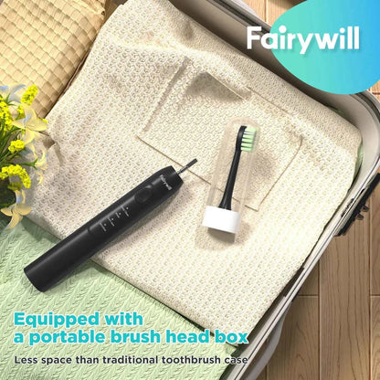 Fairywill FW-Y05 Electric Sonic Toothbrush - Rechargeable Adult Toothbrush with 8 Replacement Heads
