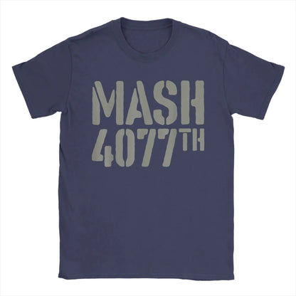 Oversized T Shirt Summer Men MASH 4077 Hipster T-Shirts  Pure Cotton Tee Shirt for Mens Awesome Printed Short Sleeve Top Tees