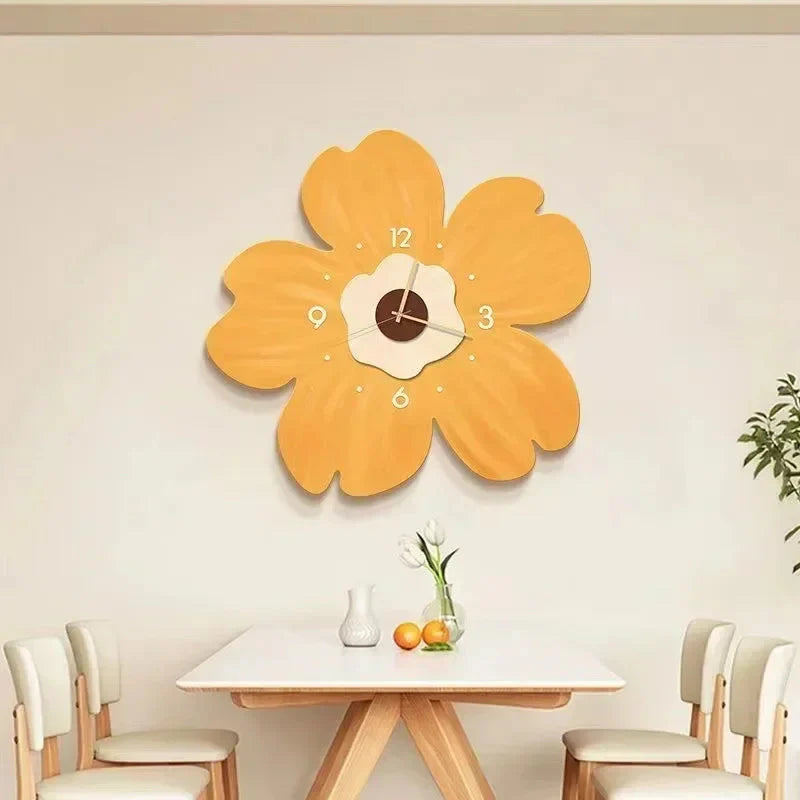 Light Decorative Clock Hanging Restaurant Simple Creative Crystal Porcelain Wall Hanging Clock Quiet Room Clock