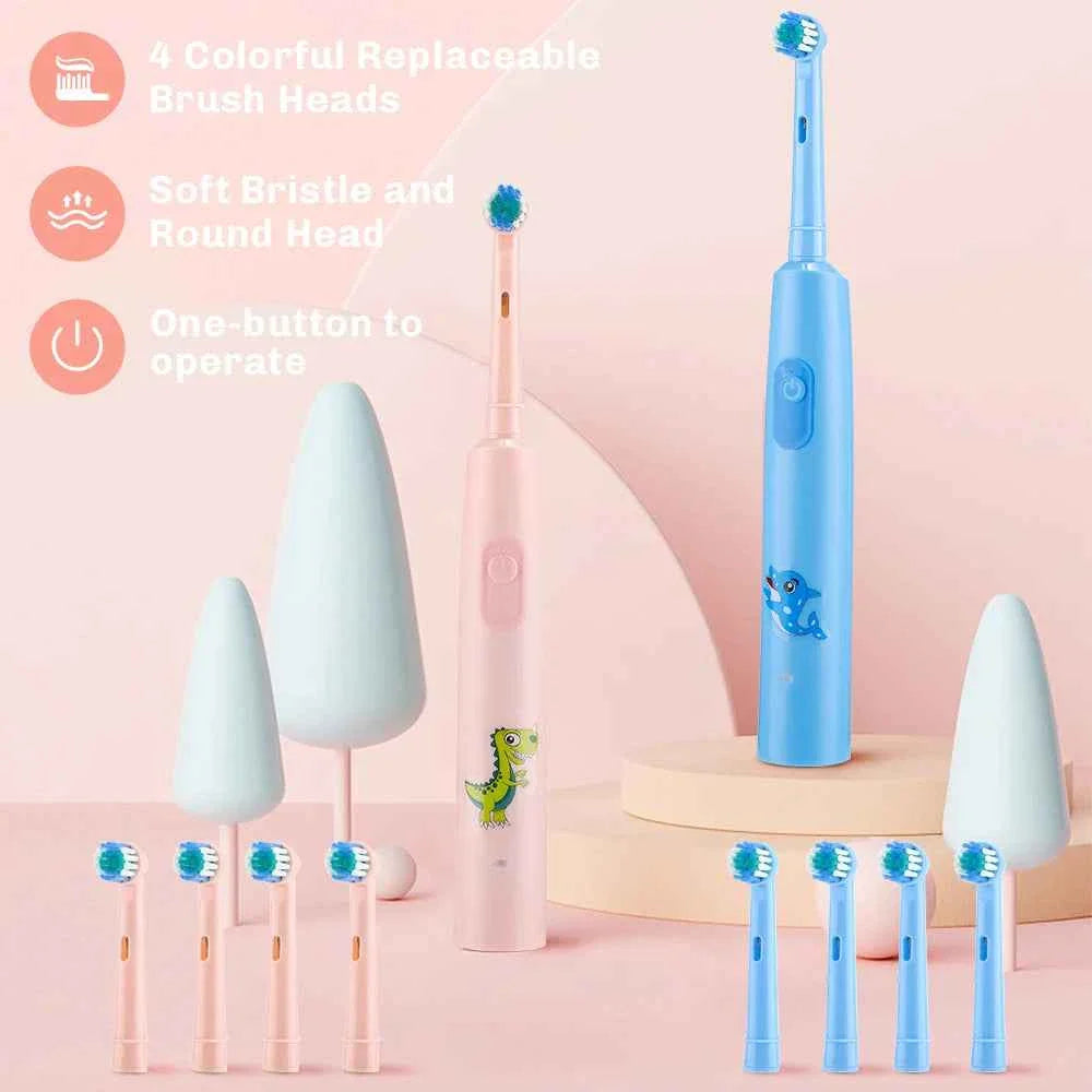 Sonic Electric Toothbrush Rechargeable Rotary Adult Waterproof with Timer 5 Modes & 4 Replaceable Brush Heads for Teeth Cleaning