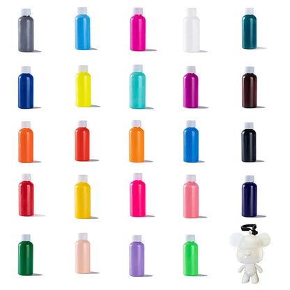 60ml/bottle acrylic paint 24Colors DIY Handmade Graffiti Bearbrick Statue Coloring Pigment Professional Paint Liquid Art Supplie