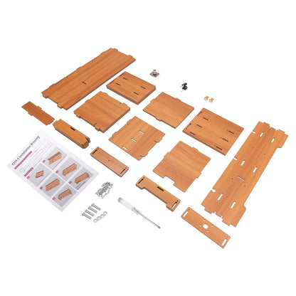 Wooden Desk Organizer W/ Drawer File Storage Desk Monitor Riser Computer Stand