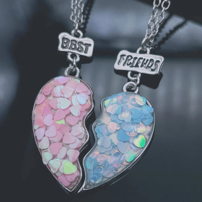 New Best Friends Necklace For Women Girls Broken Heart Puzzle Musical Note Pendant Necklaces BFF Friendship Forever Jewelry Gift