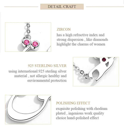KALETINE Charm Arabic Best Friends Honey Love Couple  925 Sterling Silver Pendant Necklace BFF Good Friendship Indian Jewelry