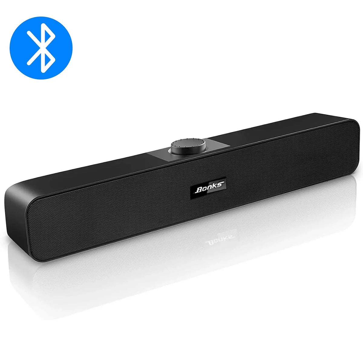 B Computer Speakers with 3.5 mm Aux, Small PC Speakers Powered by USB, USB Soundbar for Monitor，Wired USB Desktop Speaker,