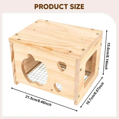 Bird House Wood Nesting Box Parrot Hideaway Rest Hut Cage Decor Accessory for Budgies Cockatiel Indoor Aviary
