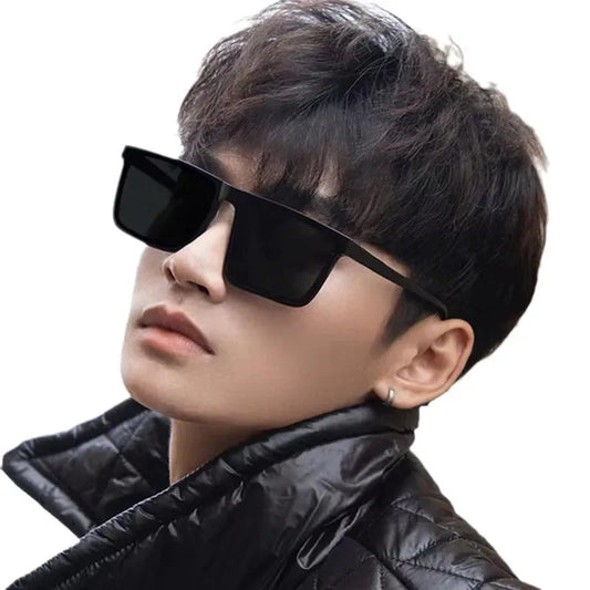 Men's Sunglasses For Uv Protection While Driving. 2025 New Style Square Frame Fashionable Sunglasses 2050