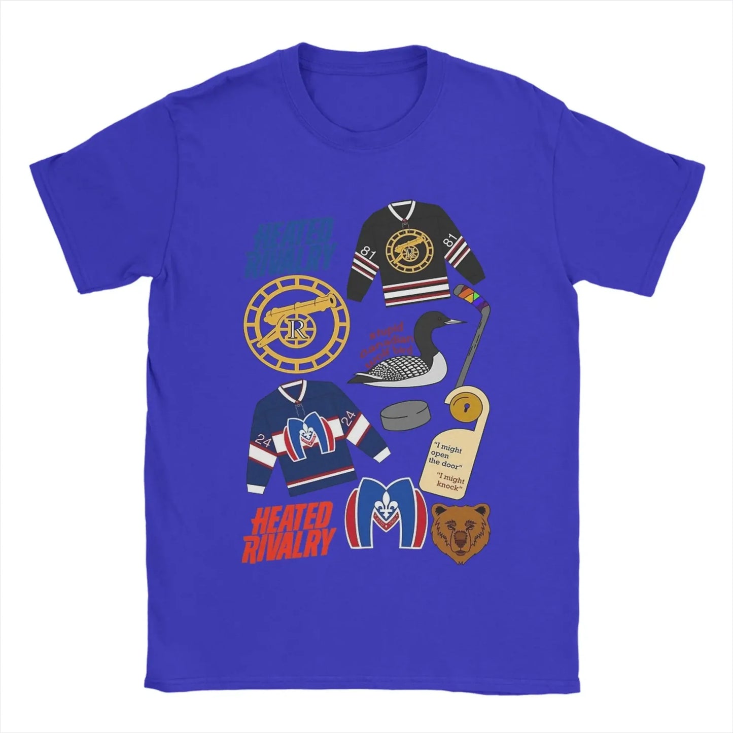 Men's T-Shirts Heated Rivalry Shane & Ilya Vintage Cotton Tees Short Sleeve  T Shirts Round Collar Clothing Graphic