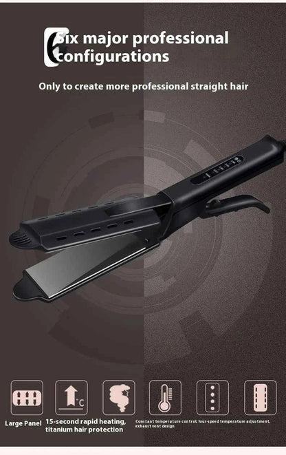 Dual Use Hair Straightener Curling Iron 4 Temperature Settings Portable Styling Tool for Straightening Curling Air Bangs