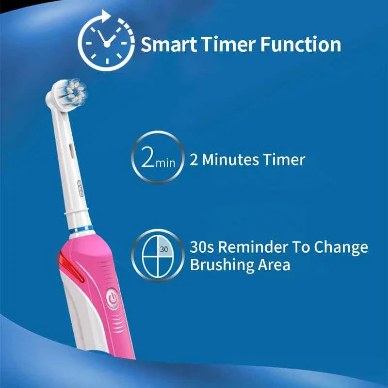 Oral B Electric Toothbrush Pro 4000 Sonic Clean Rechargeable Tooth Brush 4 Cleaning Modes Pressure Sensor Light Wateproof