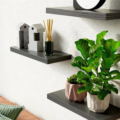 SOFT-Floating Shelves For Wall,16In Wood Wall Shelf For Room Decor/Storage/Display,For Bedroom,Bathroom,Living Room,Kitchen