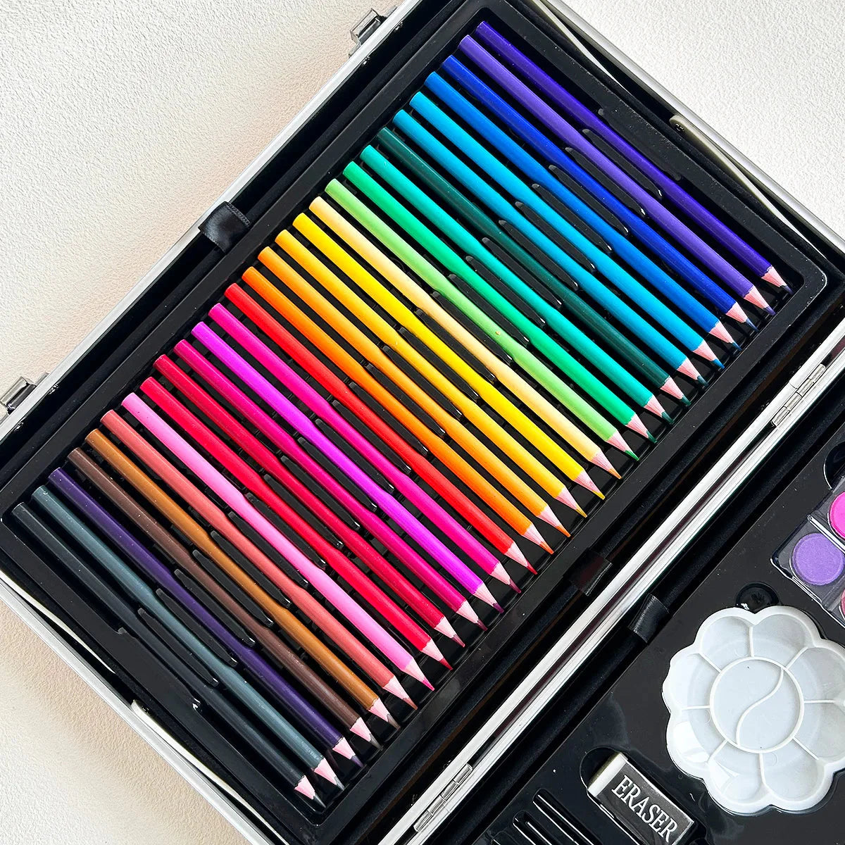 145 aluminum box art supplies for elementary school students, painting tools, children's brush sets, Christmas and New Year gift