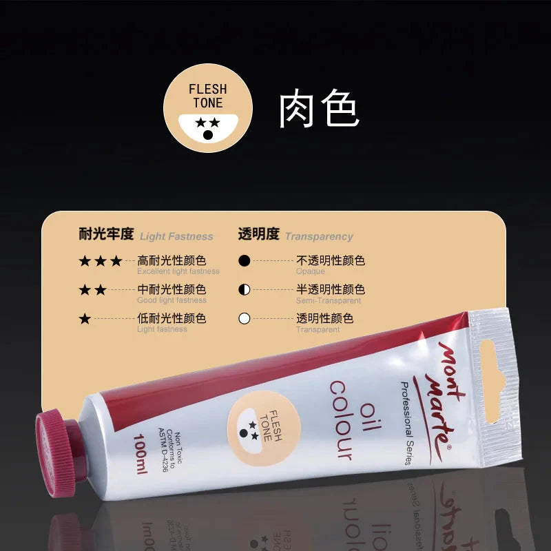 100ml Oil Paint 45 Colors Student Art Creation Special Waterproof Quick-drying Large Sticks Of Pigment School Painting Supplies