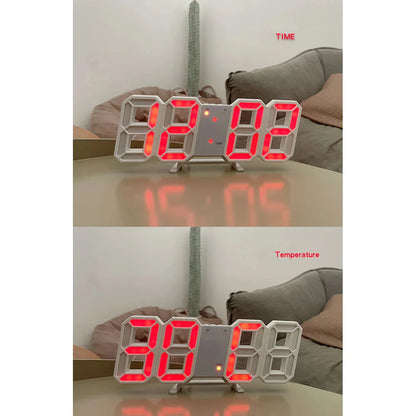 3D LED Digital Clock 12/24H Time Display Colorful Clock for Office/Living Room/Meeting Room/Kitchen