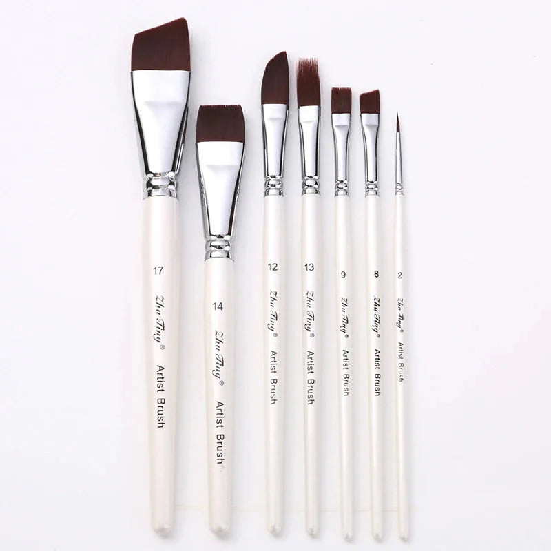 Body Pinting Face Body Art Paint Multifunctional Professional Paint Brushes Set Wooden Handle Nylon Brush Oil Painting Brushes