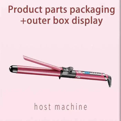 Kemei Professional Hair Curler Hair Curling Iron Wand Ceramic Tourmaline long Barrel Dual Voltage 100-240V Hair Waving Style Too