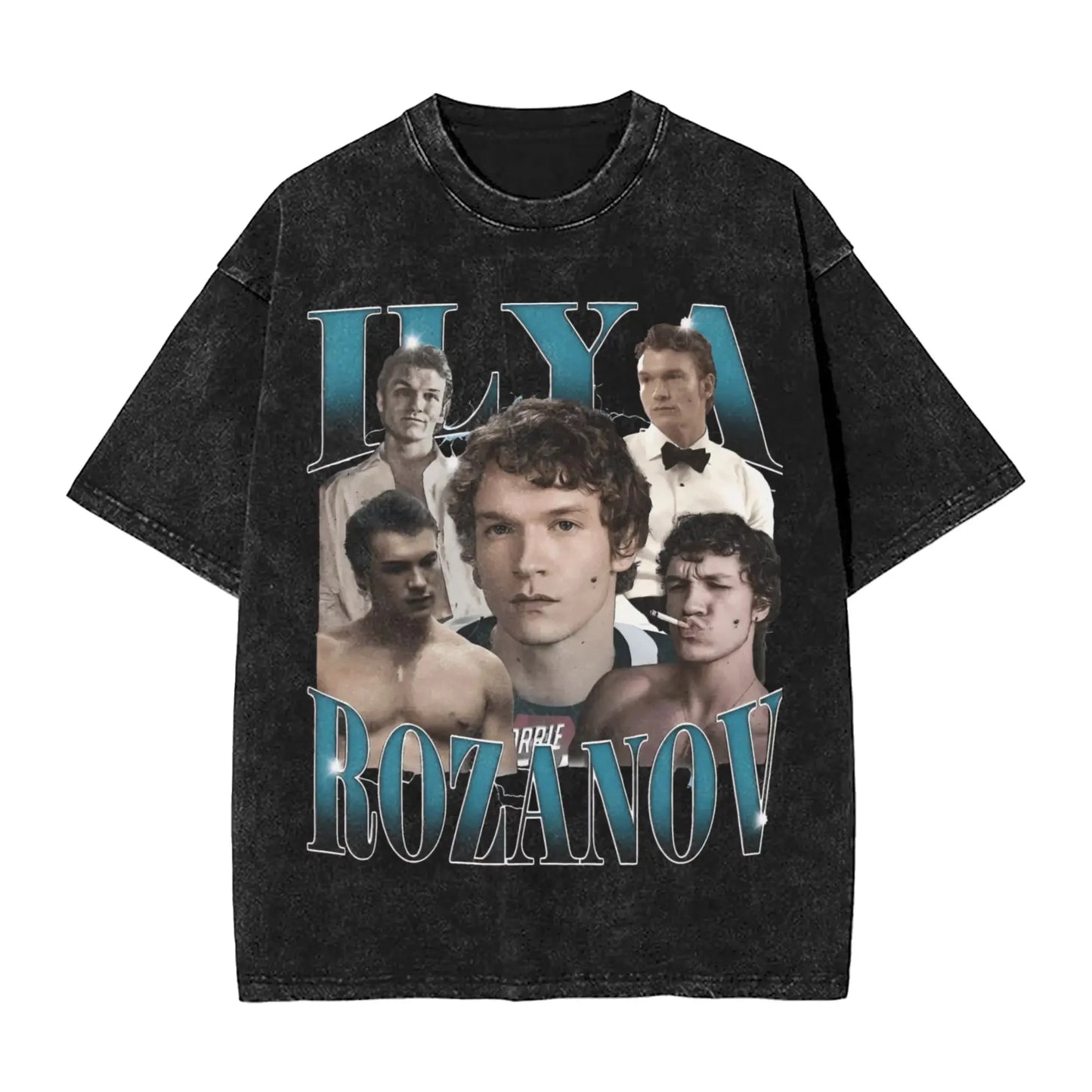 Mens T Shirt Ilya Rozanov 81 Boston Raiders Hudson Williams Washed T-Shirts Hipster  Summer Tee Shirt Y2K Funny Cotton Tops