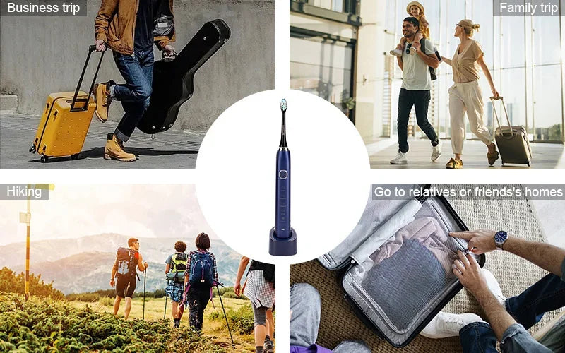 2026 NEW USB Rechargeable Electric Toothbrush Automatic Toothbrush for Adults with 5 Modes and 8 Replacement Brush Heads