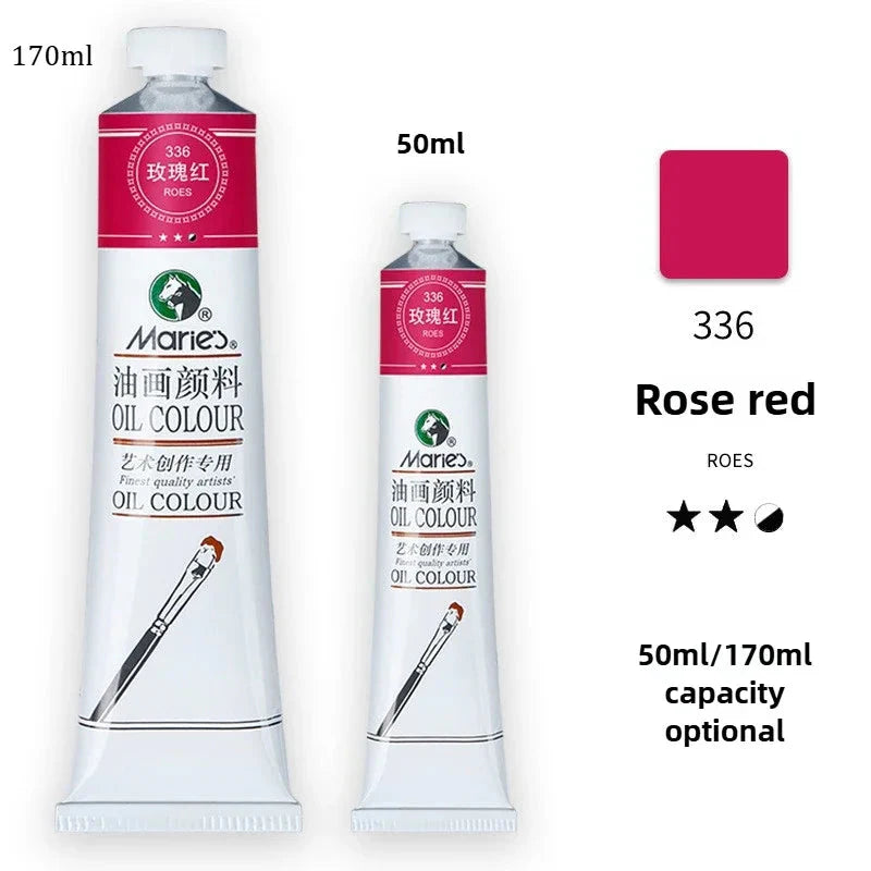 Marie's Oil Paint 170ML Oil Painting Art Creation Pigment Large Oil Paint Paint Single Commonly Used 24 Colors