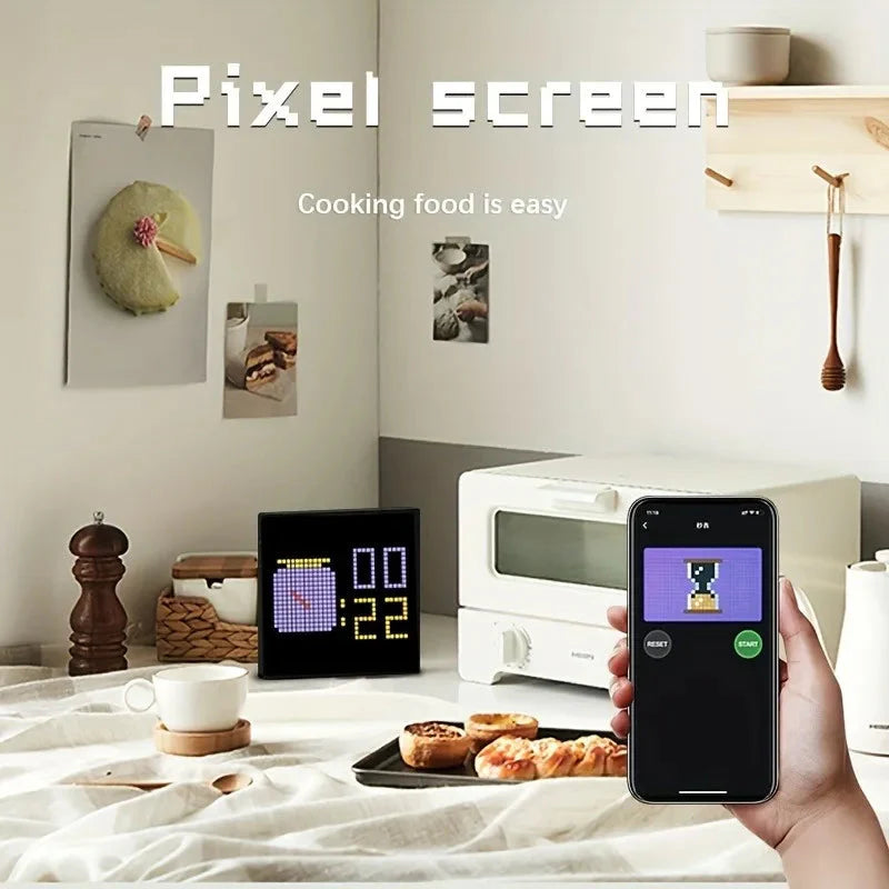 LED Pixel Display 32x32 Programmable Pixel Art Display With APP Control Creative Animation Interesting Text And Digital Clock